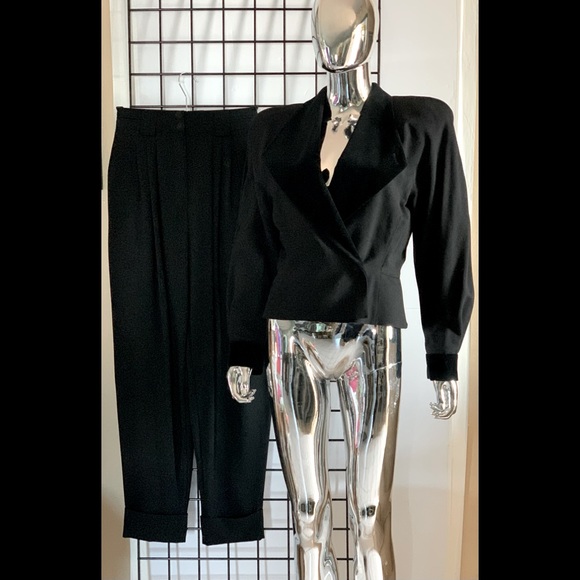 Vintage Escada by Laurel Tuxedo-Like Evening Jacket and Pants - Picture 1 of 7